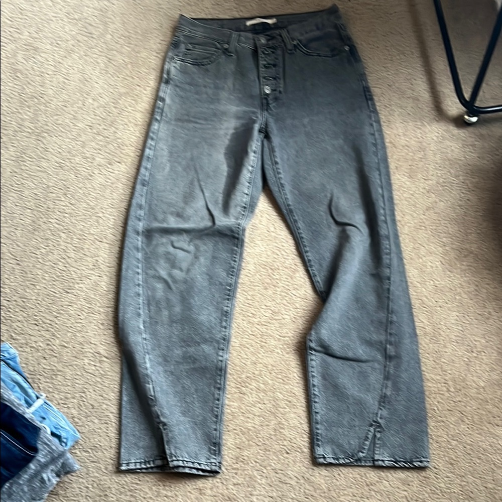 Levi's 94 Baggy High-Waisted Gray Jeans